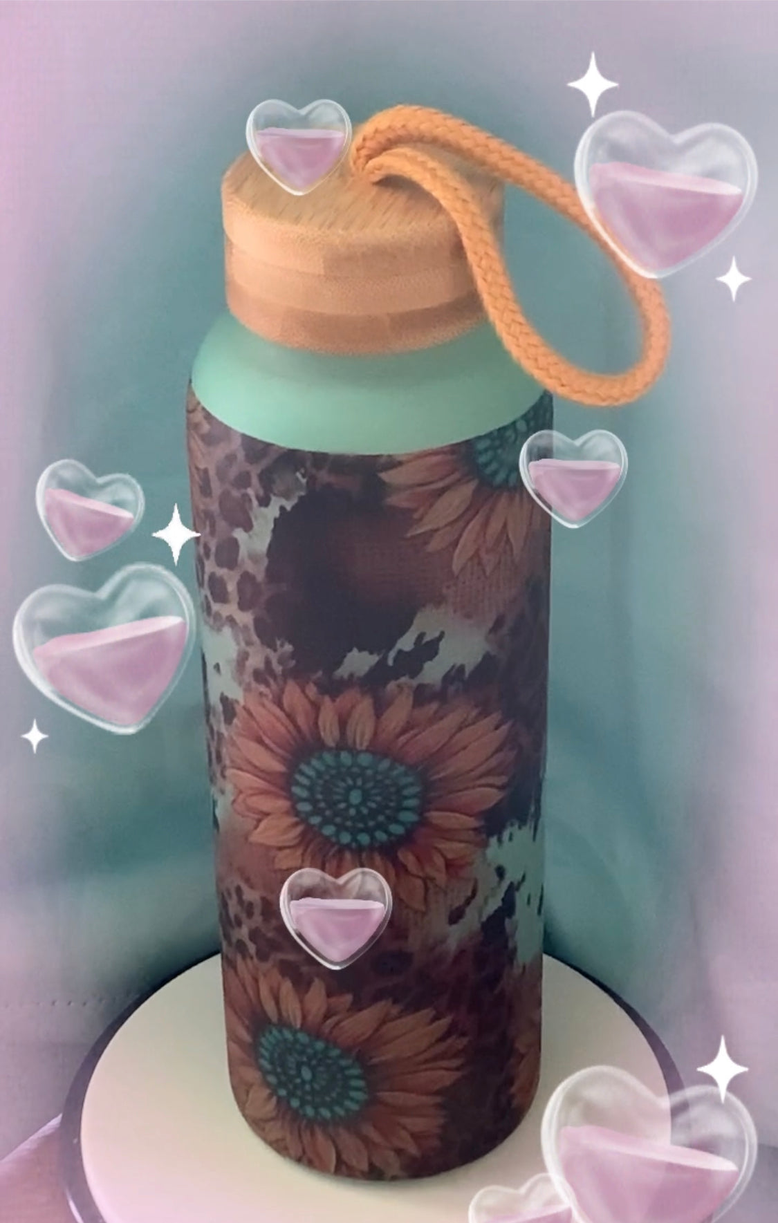 Frosted Glass Water Bottle