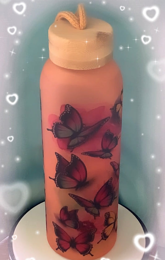 Frosted Glass Water Bottle