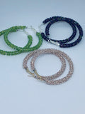 Seed Bead Hoop Earrings